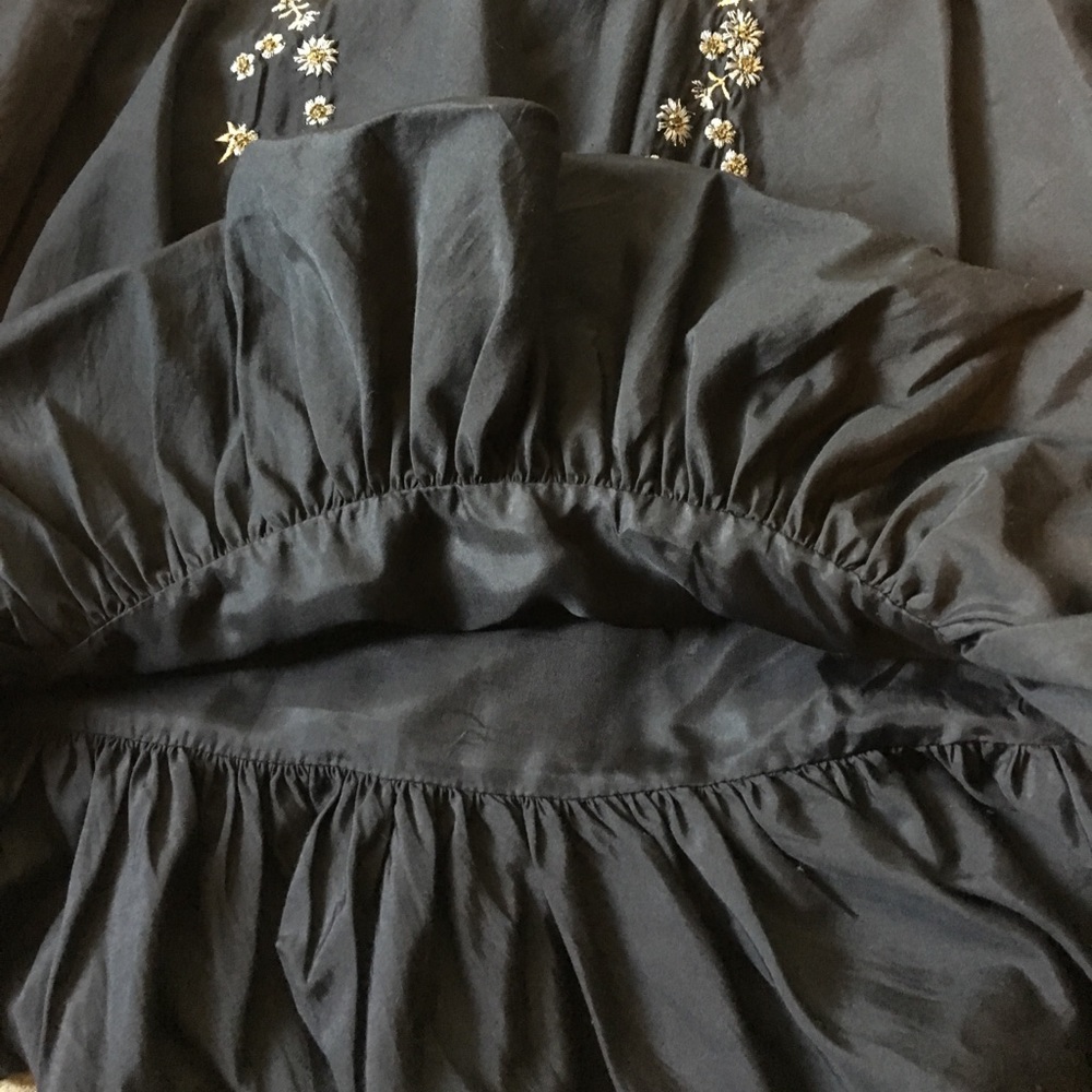 Anthropologie Embroidered Beaded Bubble Skirt - Picture 8 of 8