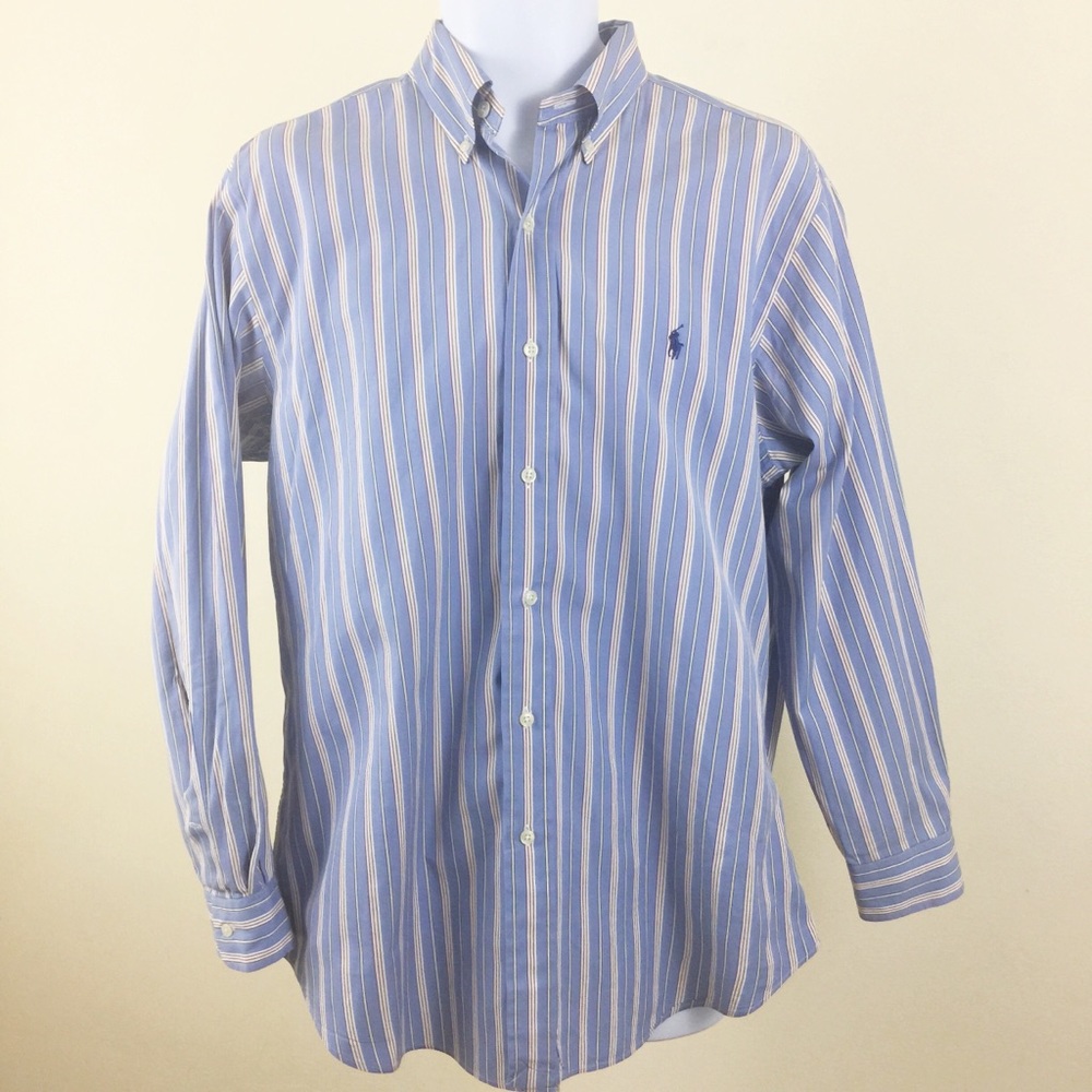 Mens Ralph Lauren Classic Fit Stripe Button Down