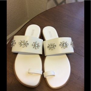 Michael Kors - Sonya Embellished Leather Sandal