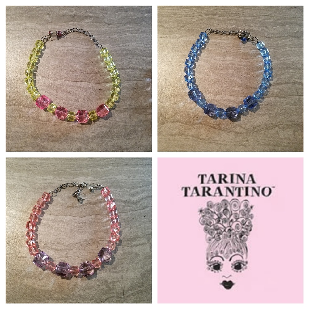 $240 TARINA TARANTINO Lucite Chuck necklaces