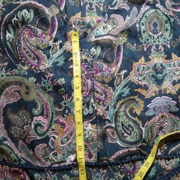 🔥🔥Sale🔥🔥Sheer Band of Gypsies Button Down Top - Picture 4 of 8