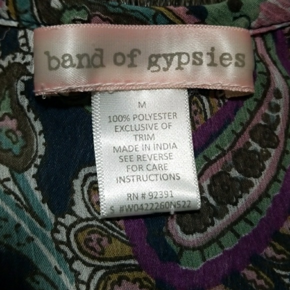 🔥🔥Sale🔥🔥Sheer Band of Gypsies Button Down Top - Picture 7 of 8