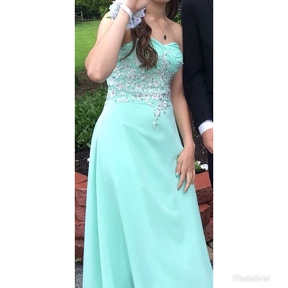 Mint Green Prom Dress - Picture 1 of 3