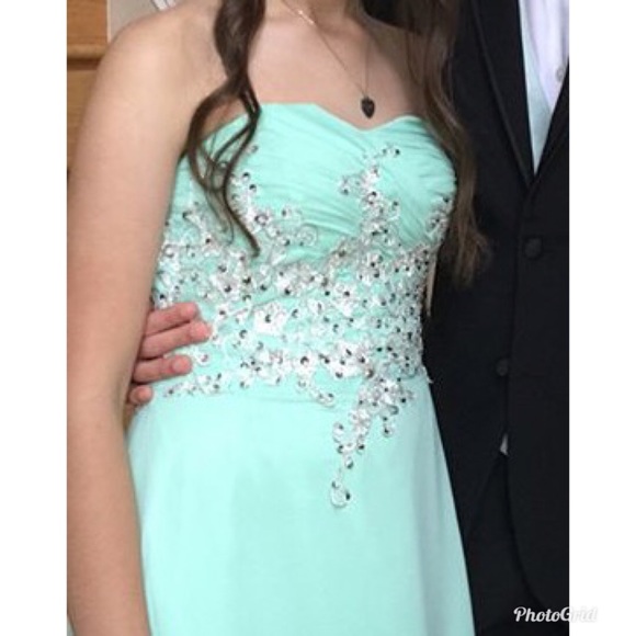 Mint Green Prom Dress - Picture 2 of 3