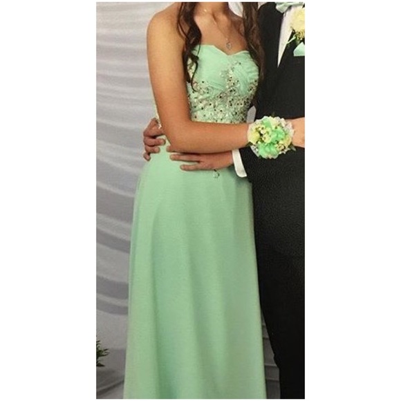 Mint Green Prom Dress - Picture 3 of 3