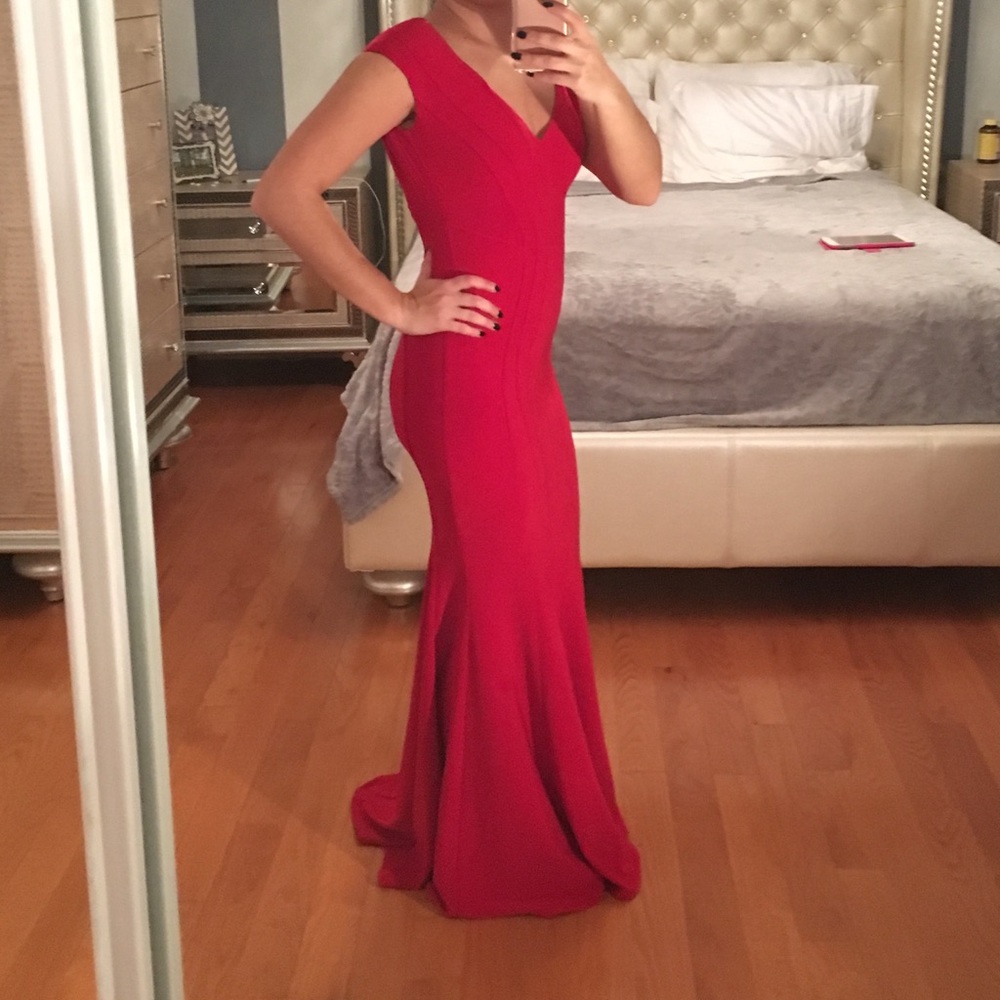 Red gown