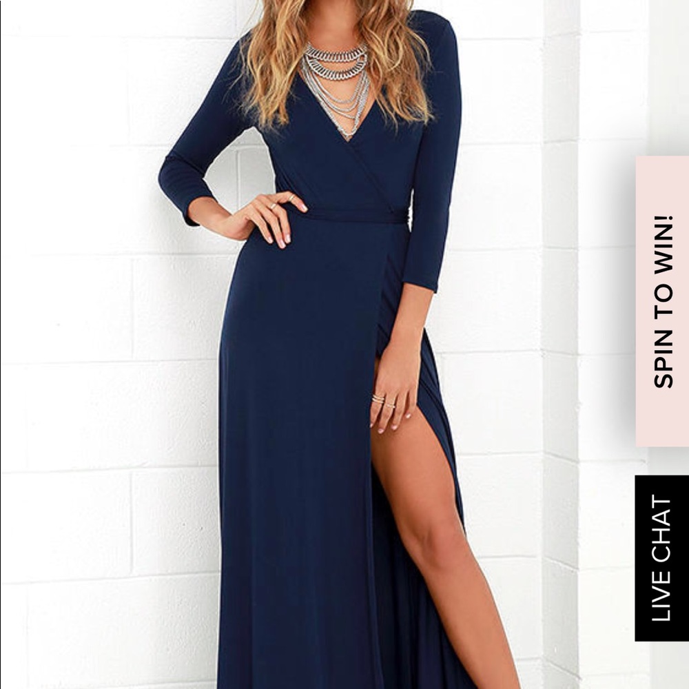Garden District Navy Blue Wrap Dress