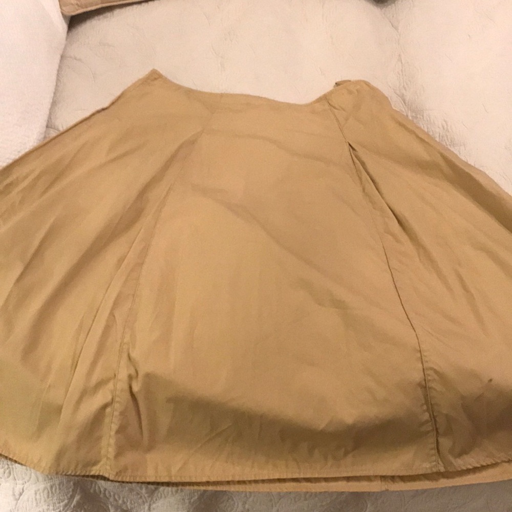 Armani Exchange kaki A-line flare skirt