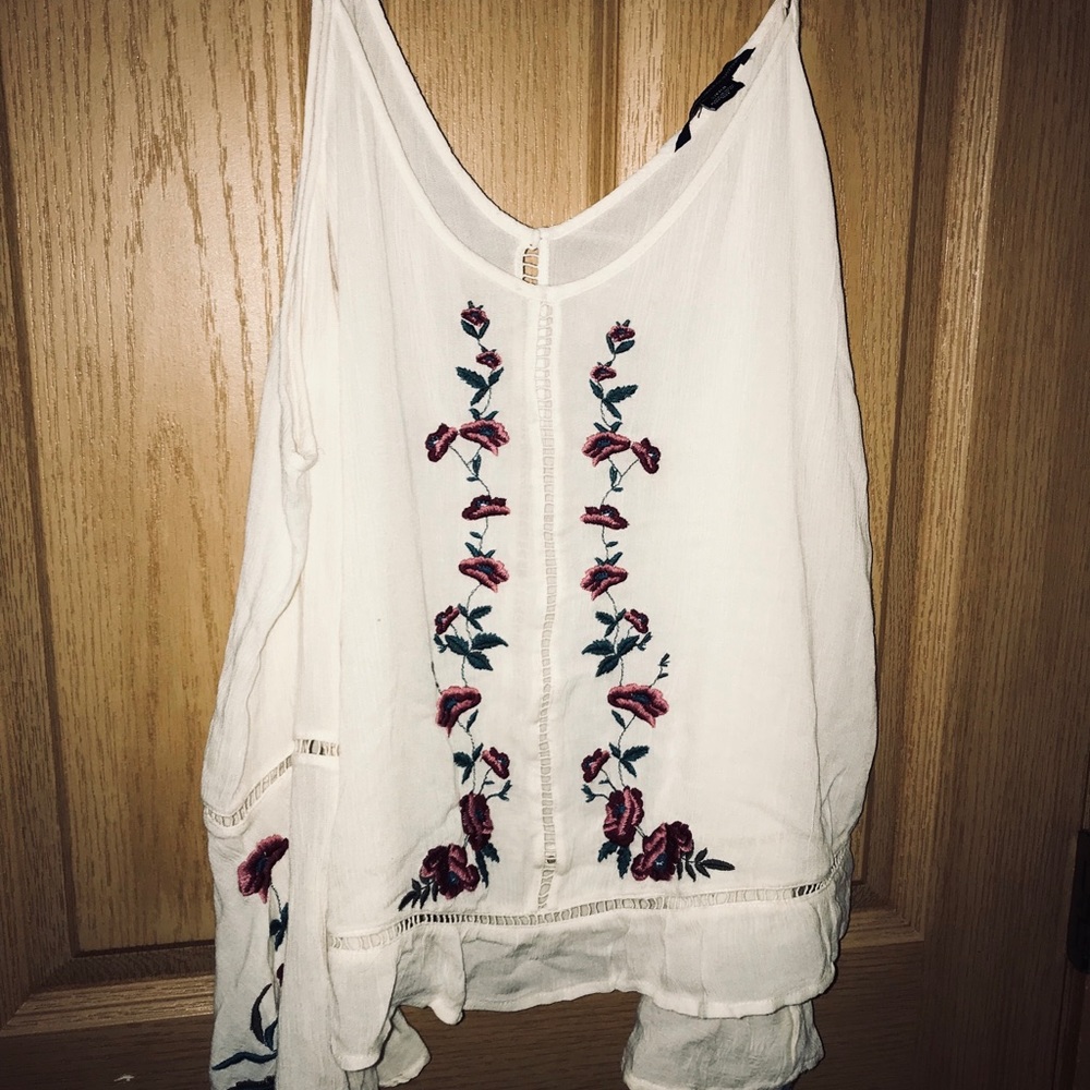 Off The Shoulder Floral Bell-Sleeve Top