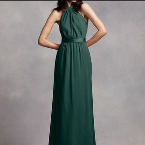 Vera Wang Forest Green bridesmaids dress