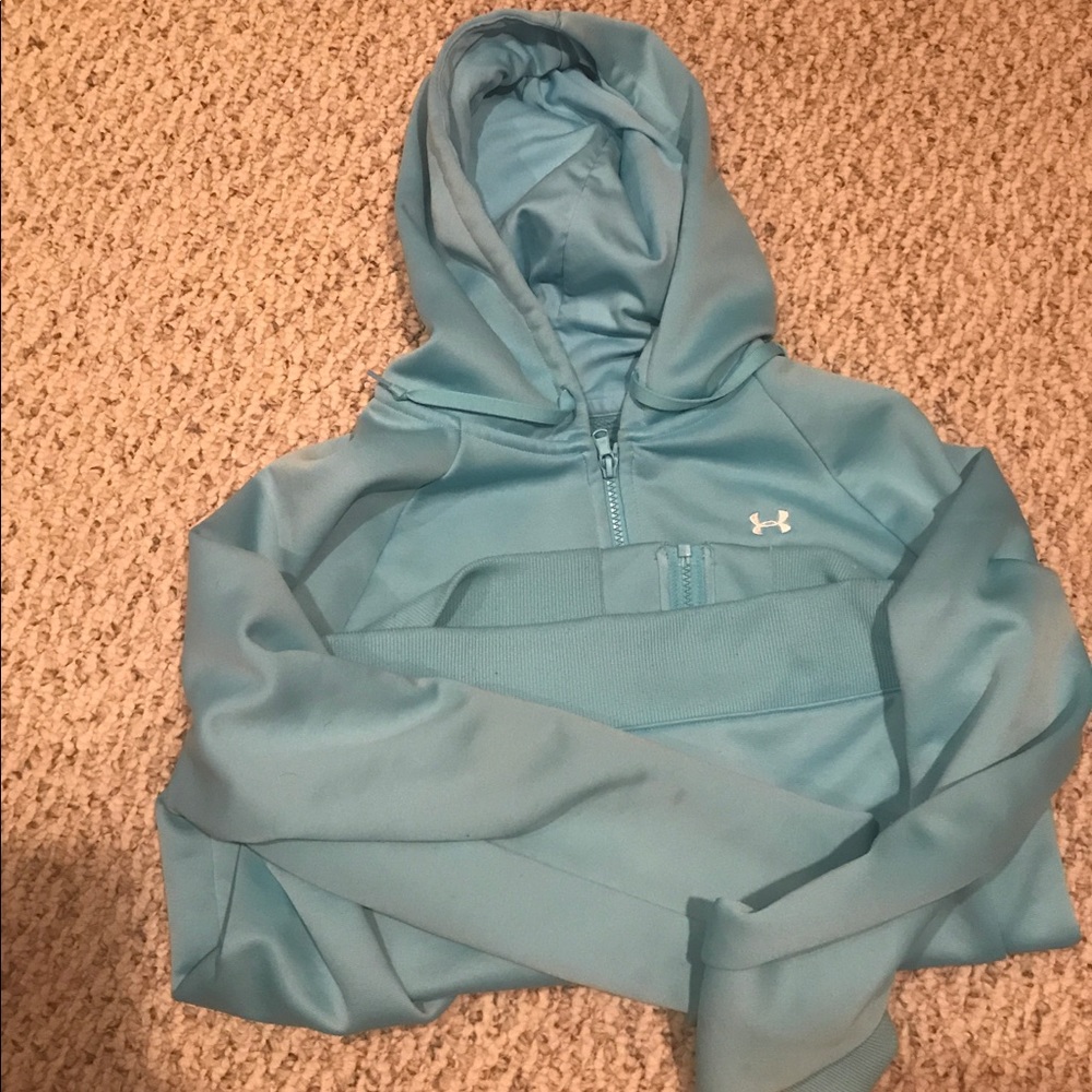 Baby blue under armor hoodie