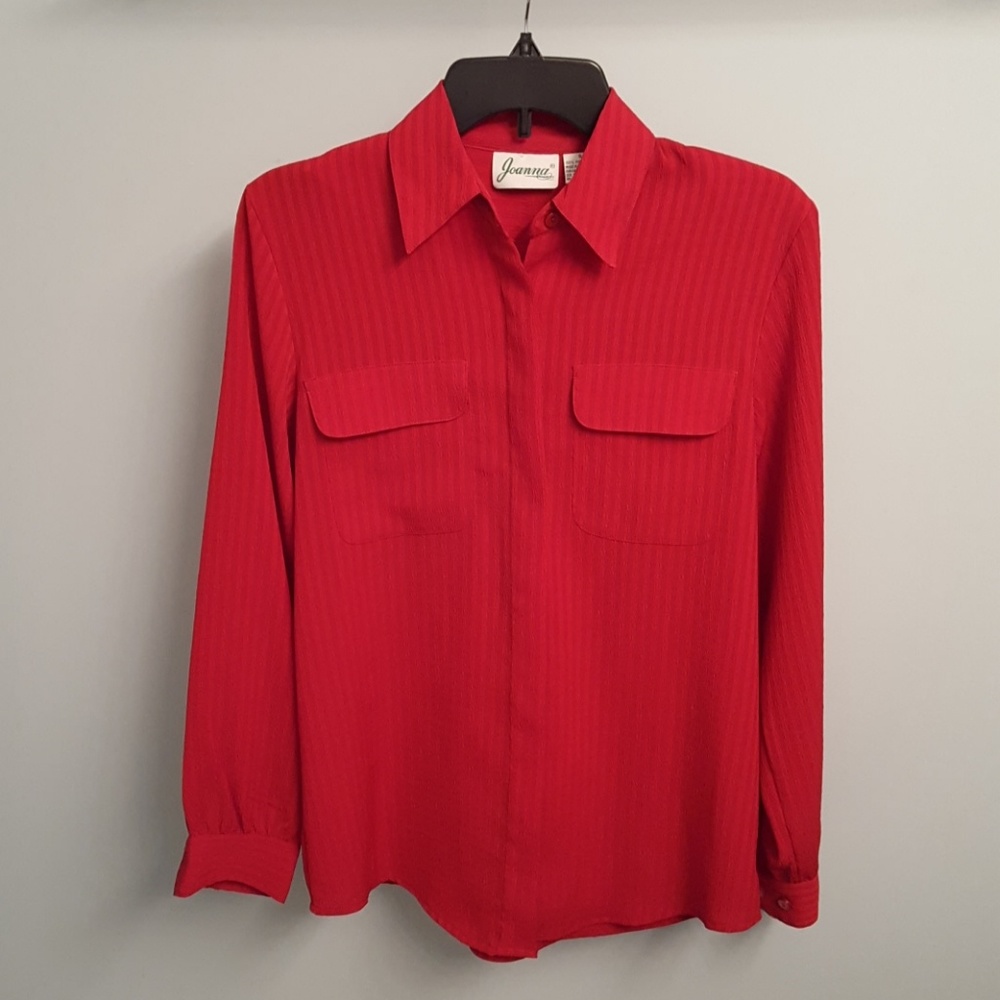 Joanna Deep Red Blouse