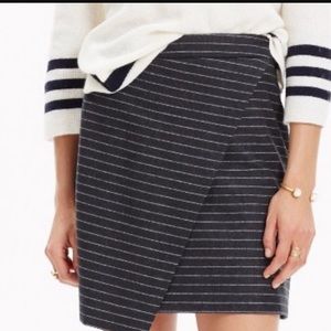 Madewell Asymmetrical Gray Wool Skirt
