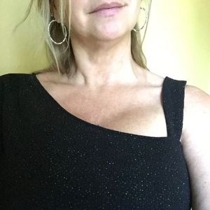 CDC glitter black top in women L