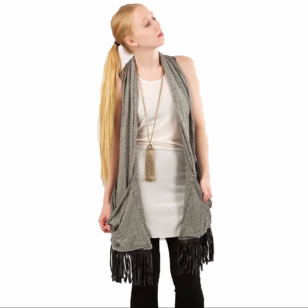 Nightcap x Carisa Rene Linen & Leather Motif Vest