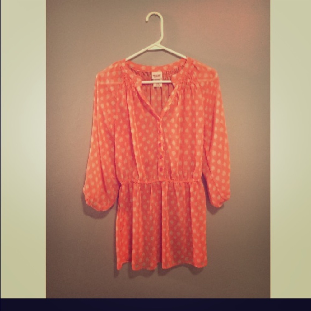 Coral Blouse