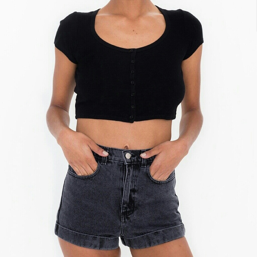 American Apparel Denim Cuff Short