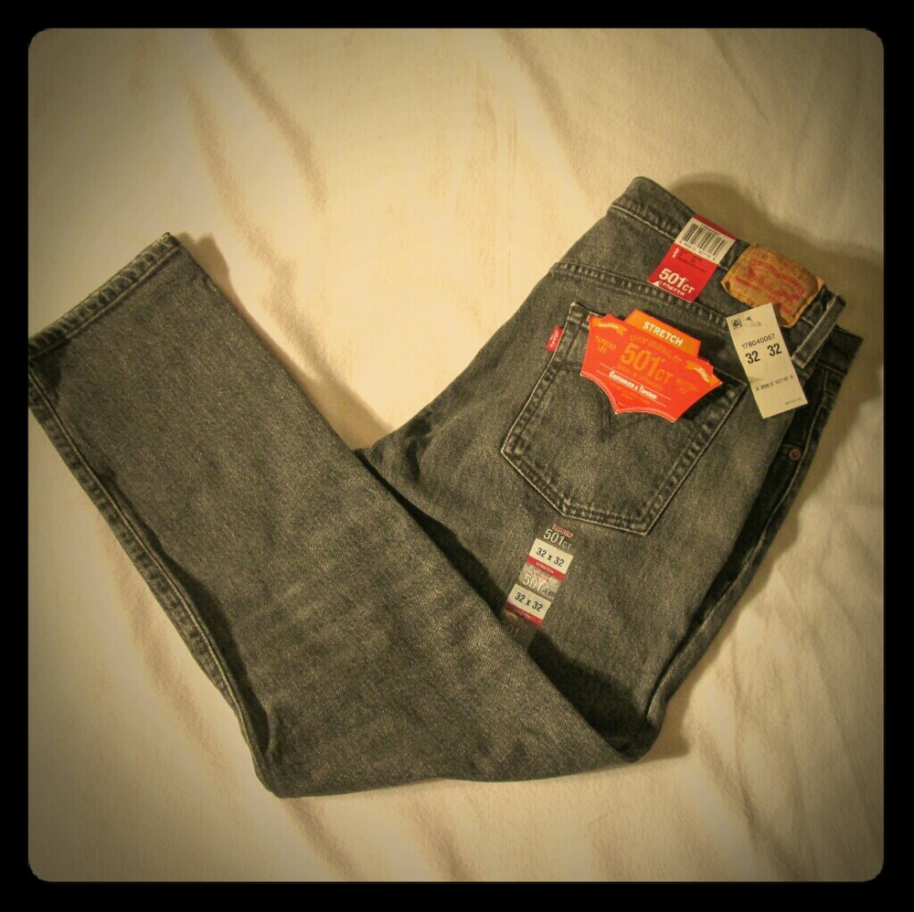 Womens 501 Levi's Dark Grey Wash Sz 32x32 NWT
