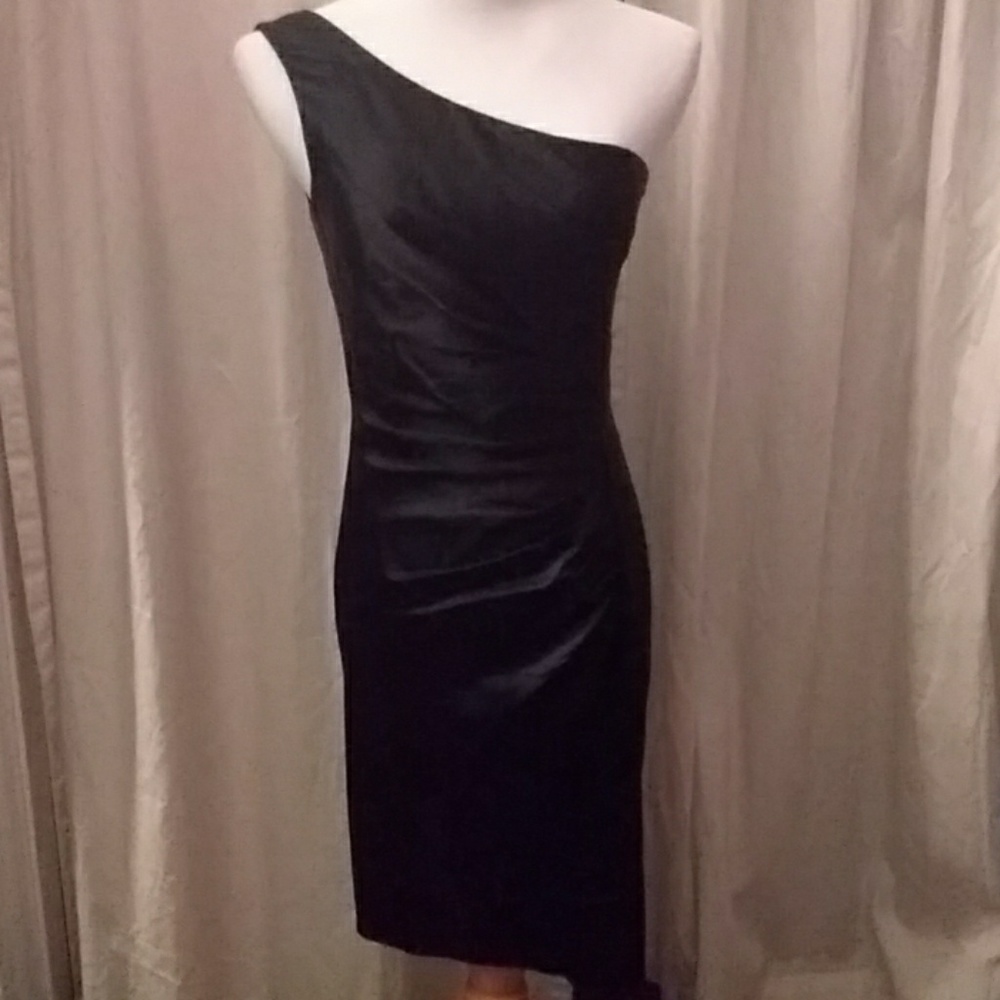 Calvin klein one shoulder black dress