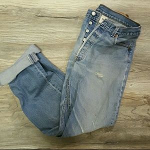 Levis 501 button fly jeans