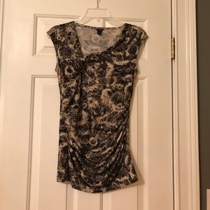 Ann Taylor Black and Tan Blouse