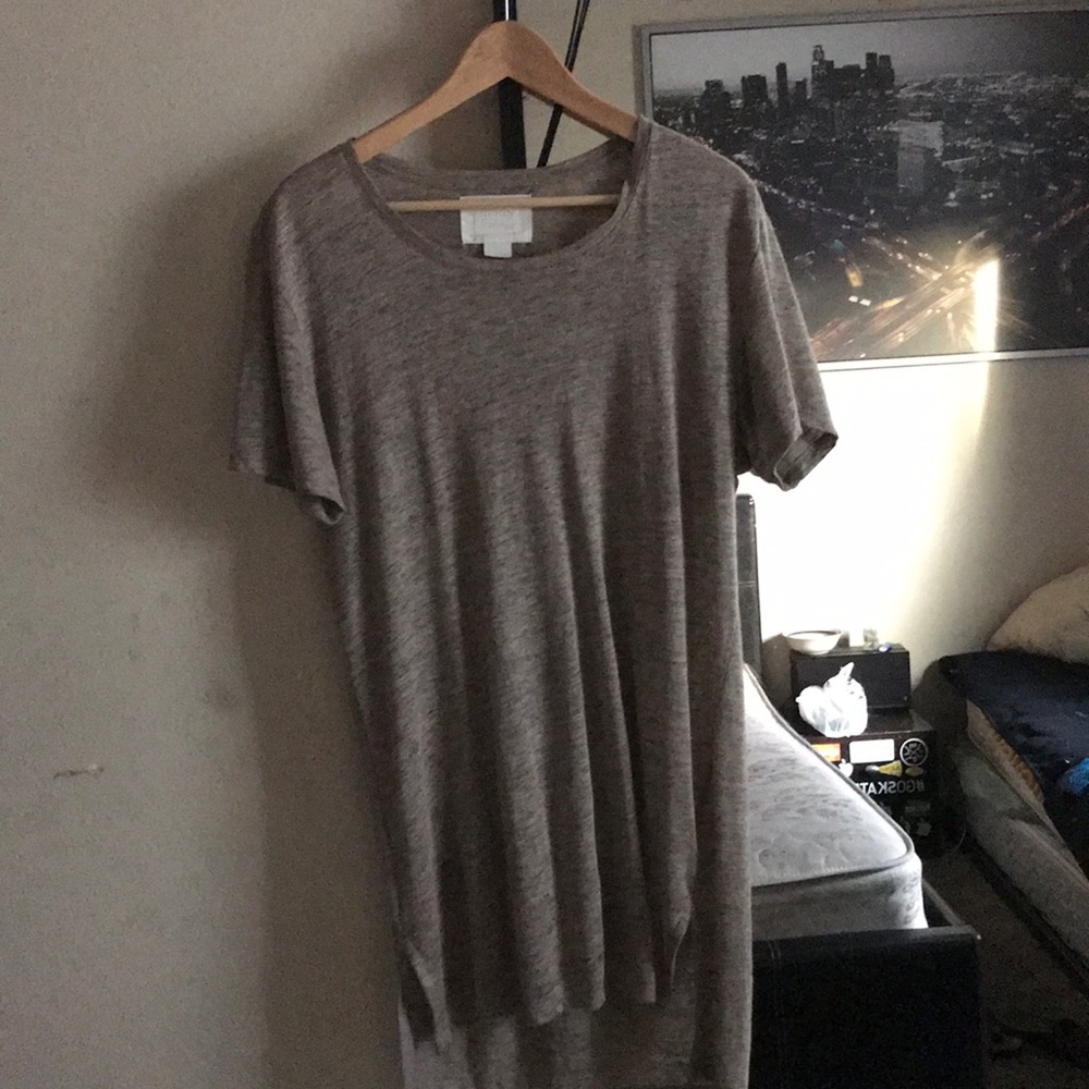 Long scalloped t shirt