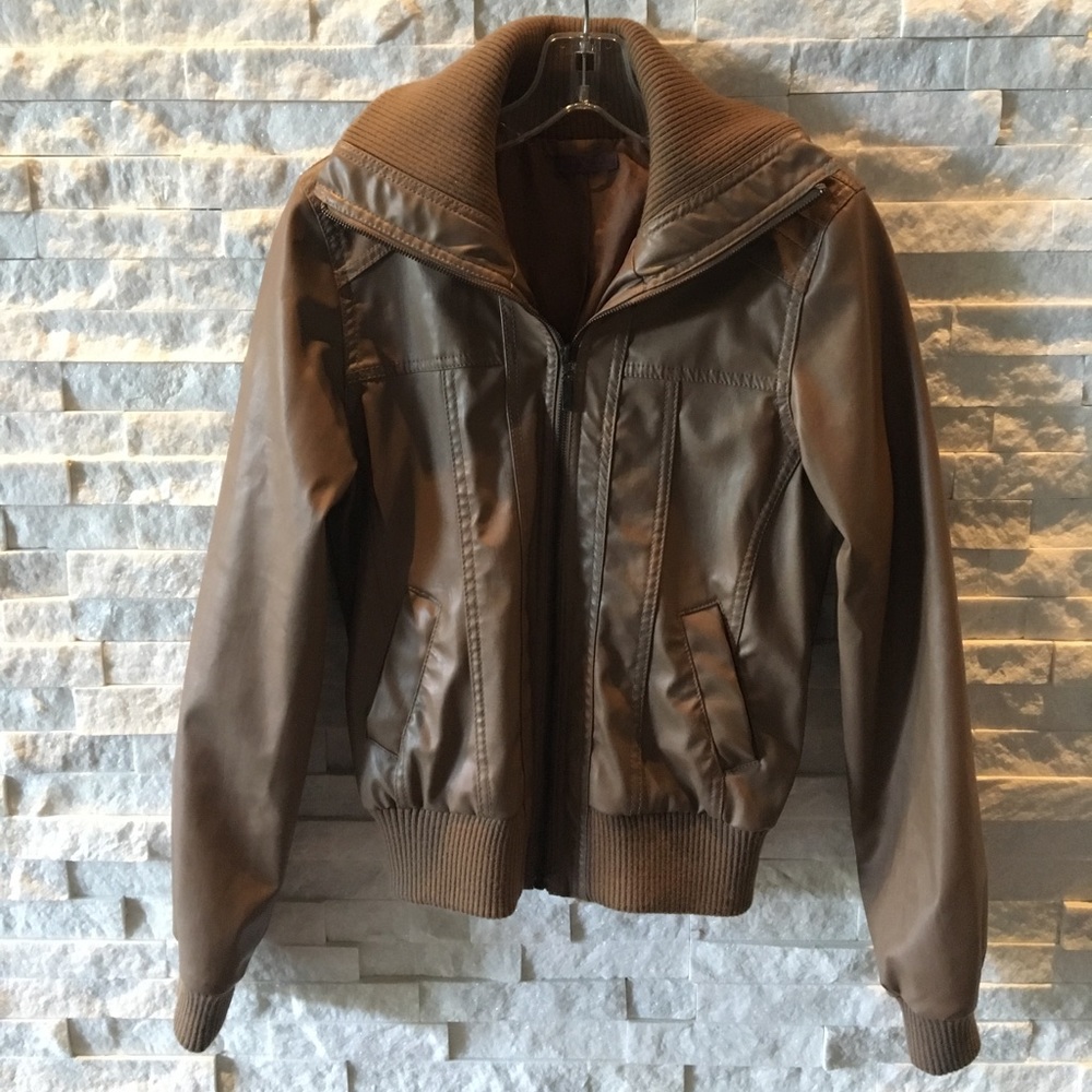 Brown Pleather Jacket
