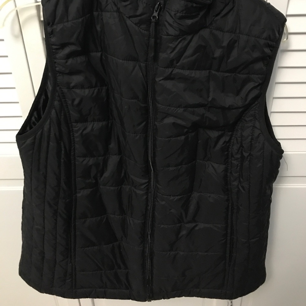 Black winter vest.