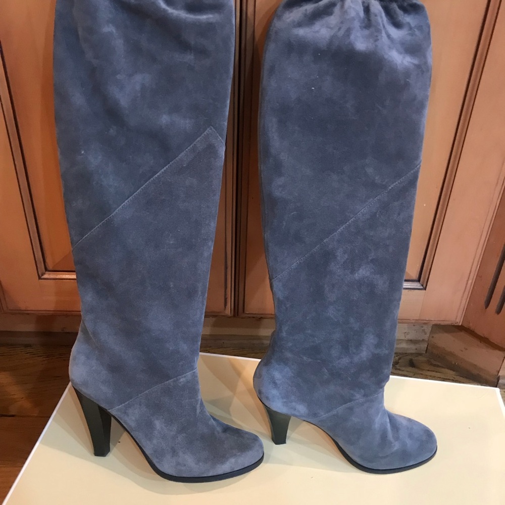 Michael Kors Grey Suede Olivia Boots 6.5