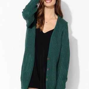 Urban Outfitters Green Button Up Cardigan