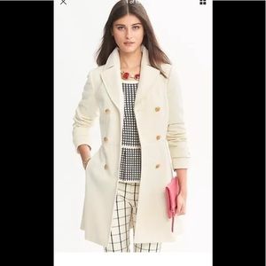 NWT!! Ivory banana republic wool coat