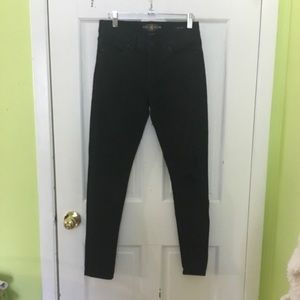 Lucky Brand Black Highwaist Knee Rip Jeans