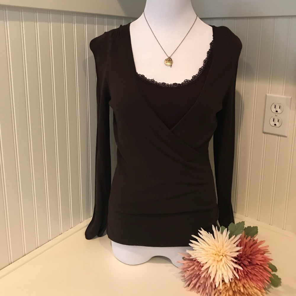 Ann Taylor Brown Lightweight Sweater
