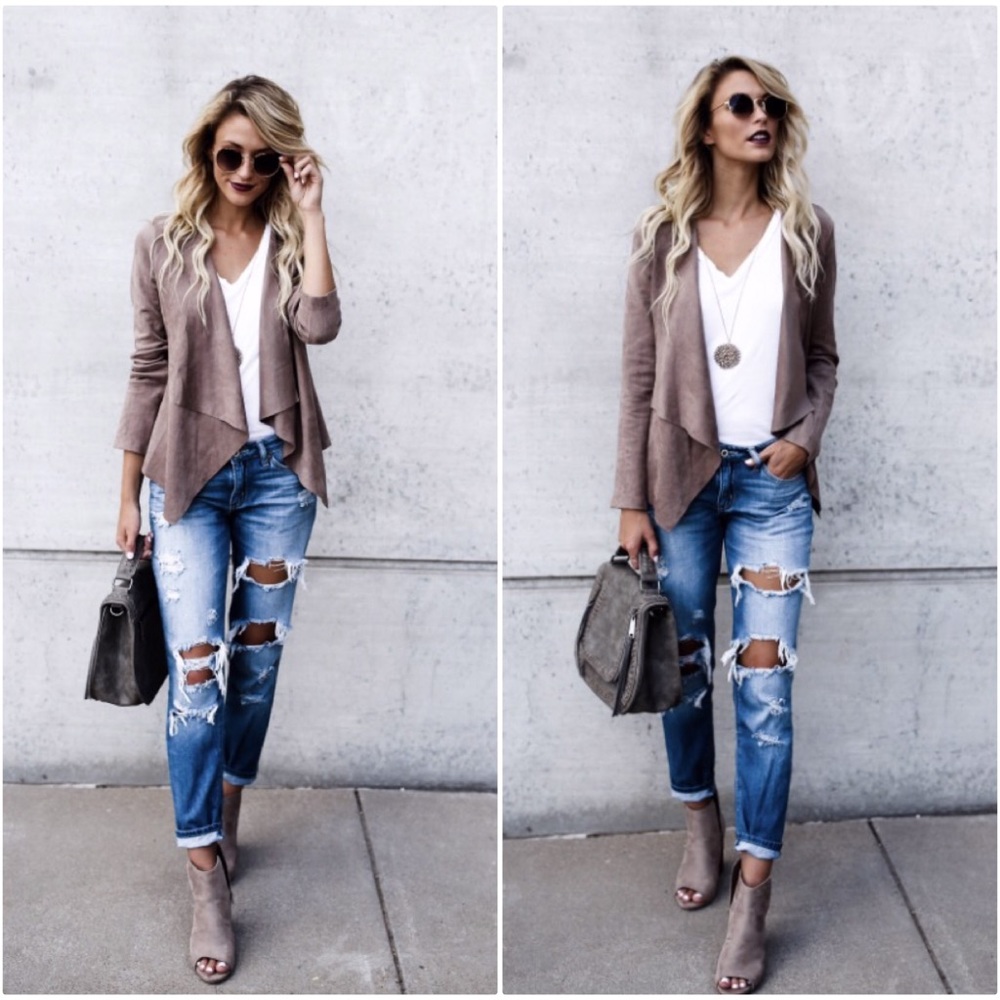 🆕LAST ONE Dylan Latte Vegan Suede Jacket - Picture 2 of 8