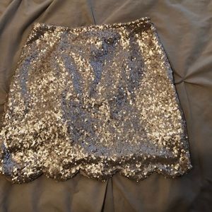 Tobi gold glitter skirf