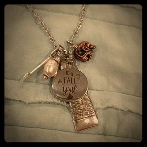 Its fall y'all necklace OOAk