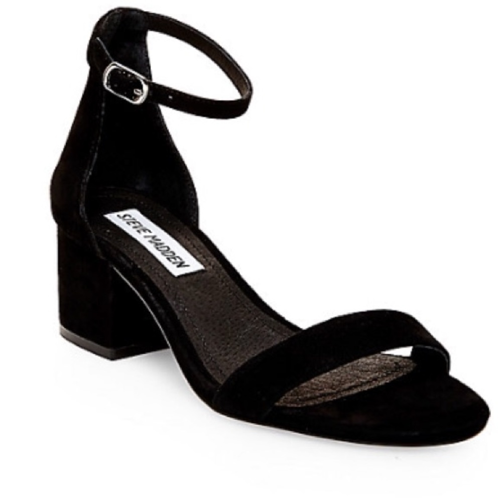 FINAL🎉Steve Madden Black Suede Irenee Block Heel