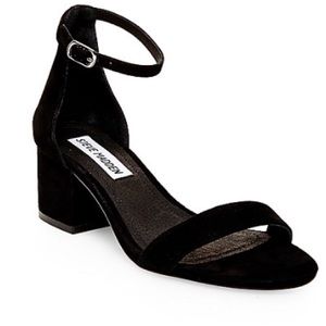 FINAL🎉Steve Madden Black Suede Irenee Block Heel
