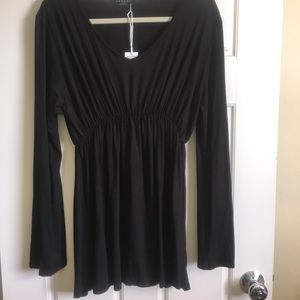 black slinky empire tunic