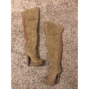 Bakers thigh high nude boots