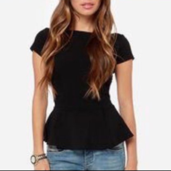 cap sleeve peplum top