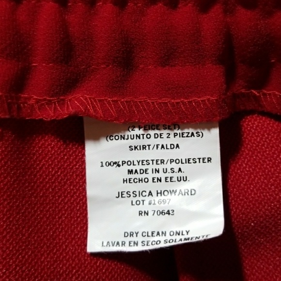 🔥FINAL PRICE Fire Engine Red Jessica Howard Skirt - Picture 5 of 6