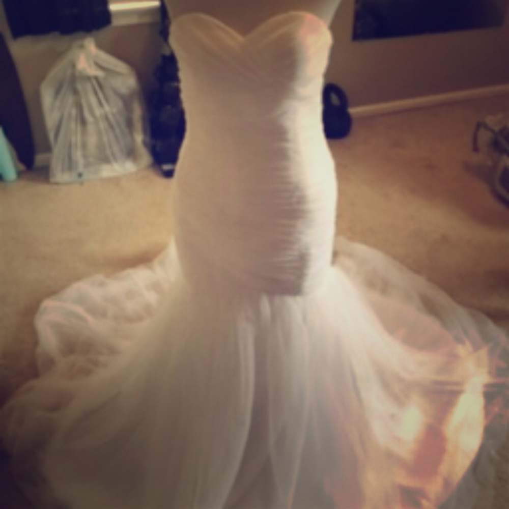 Wedding dress, head piece, bracelet and jewels