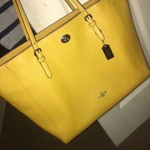 Coach mustard tote