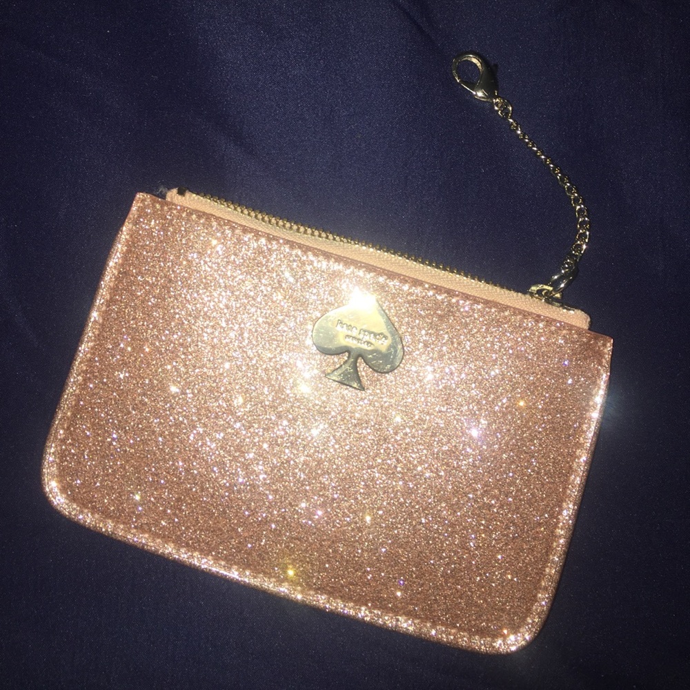 Kate spade medium coin pouch glitter bug