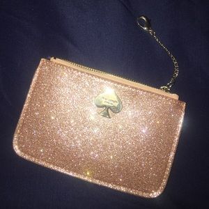 Kate spade medium coin pouch glitter bug