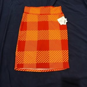 Lularoe orange cassie size large NWT!