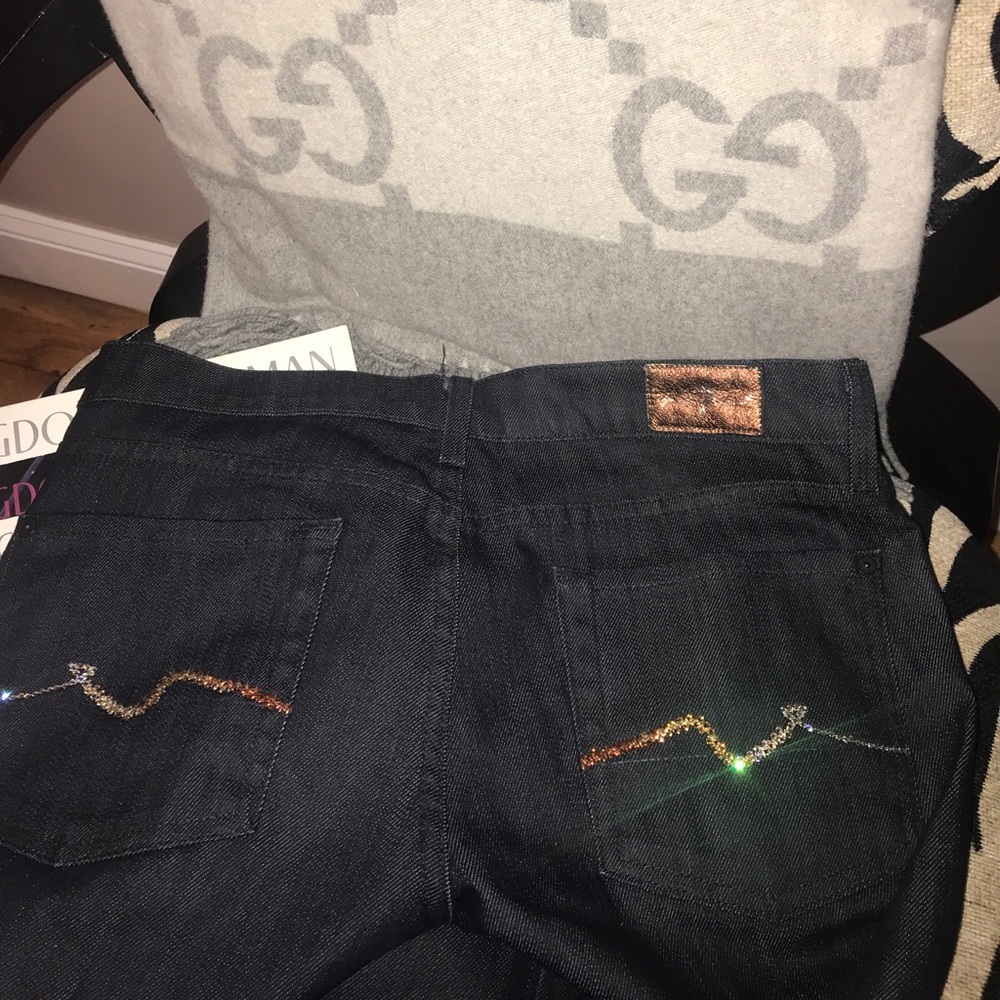7 for all mankind jeans with studded pockets 🔥🔥