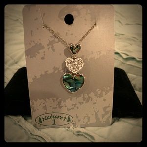 Triple heart necklace made with nature