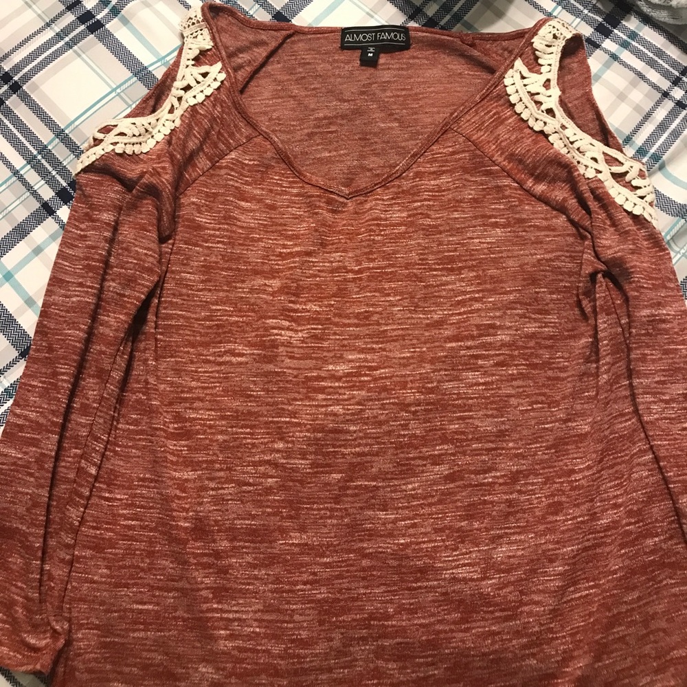 Cute floral open shoulder blouse